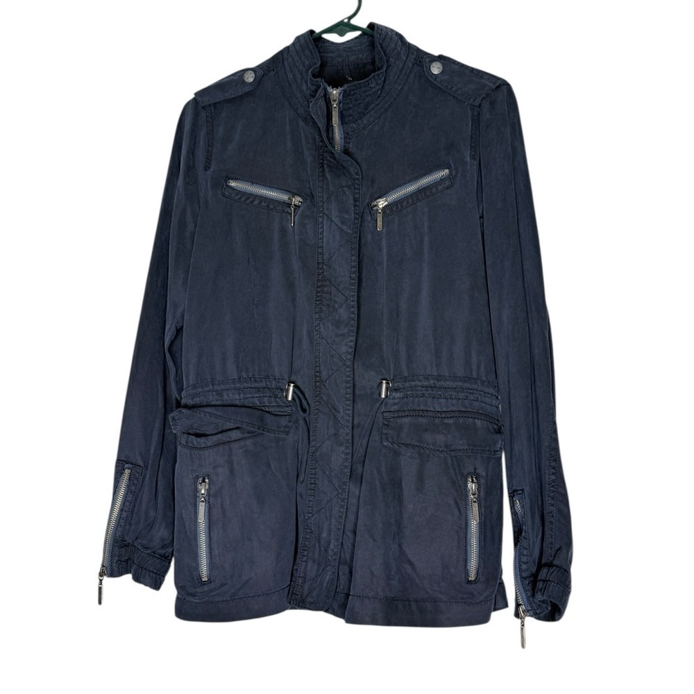 Max studio Navy Blue Utility Jacket S